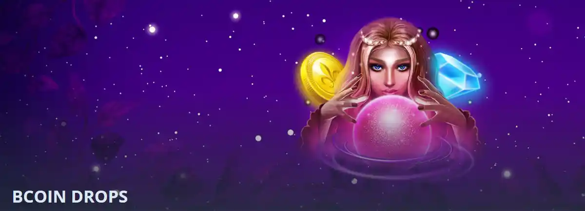 Спробуйте новітню гру Bcoin Drops в Jet Casino - великі виграші чекають! Банер гри Bcoin Drops в Jet Casino